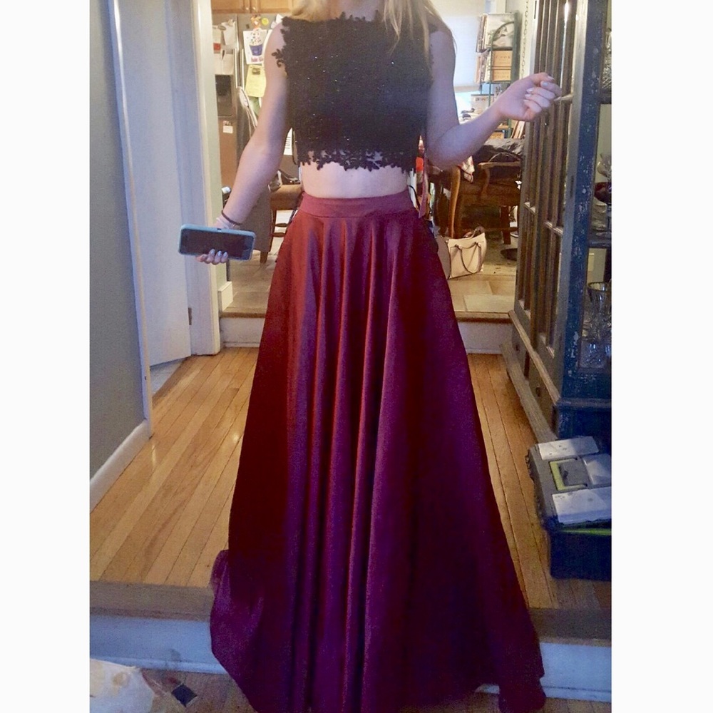 Black and Red Prom Dress